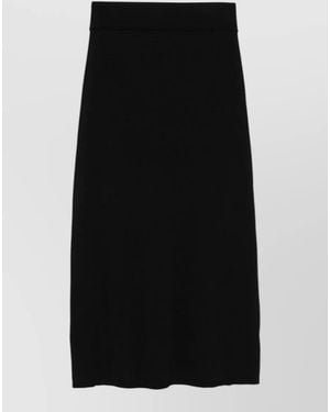 TOTEME Cashmere-Blend Fine-Knit High-Rise Maxi Skirt - Black