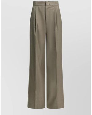Sa Su Phi Tailored Pants Pleated Front Wide Leg - Multicolor