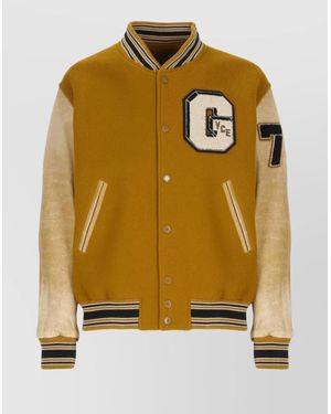 Golden Goose Short Wool Jacket High Neck - Metallic