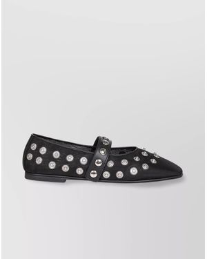 Stella McCartney Popper Stud Ballet Flats - Black