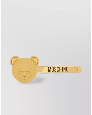 Moschino Bear Design Hair Pin - Metallic