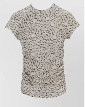 Isabel Marant Maelie T-Shirt Shirt All Over Print Stretch - Gray