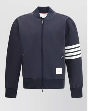 Thom Browne Viscose Bomber Jacket - Blue