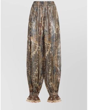 Valentino Silk Printed Wide-Leg Pants - Multicolor