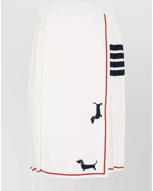 Thom Browne Pleated Skirt - White