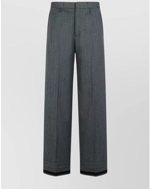 Maison Margiela Wool-Blend Straight-Leg Tailored Trousers - Grey