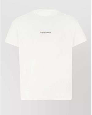 Maison Margiela Cotton Crew Neck Short Sleeve T-Shirt - White