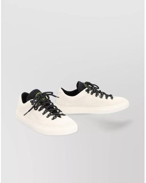 Stone Island Stitched Low-Top Round Toe Rubber Sneakers - Multicolor