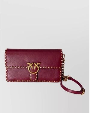 Pinko Love Bag Leather Clutch Bag - Red