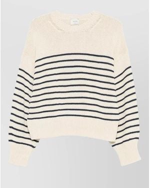 Alysi Crewneck Striped Knit Jumper Long Sleeves - Multicolour