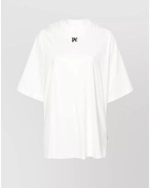 Palm Angels Cotton Jersey Loose T-Shirt - White