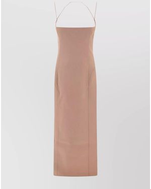 The Attico Virgin Wool Midi Dress - White