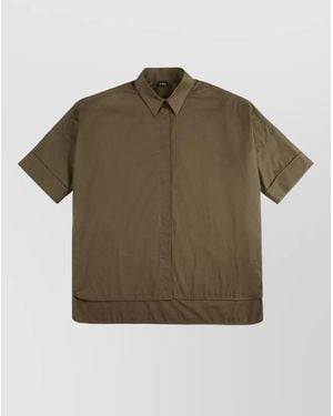 Fay Wide-Fit Stretch Cotton Short-Sleeve Shirt - Green