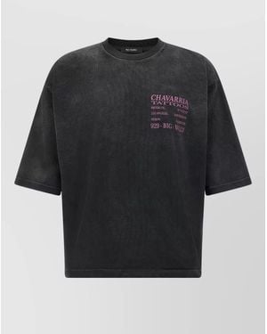 Willy Chavarria Tattoo Buffalo Graphic Crew Neck T Shirt - Black