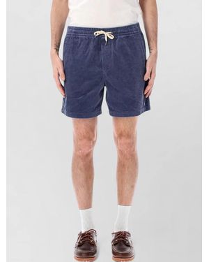 Polo Ralph Lauren Corduroy Short Trousers Back And Side Pockets - Blue
