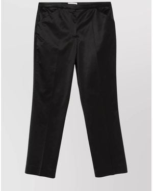 TOTEME Cropped Straight-Leg Pants - Black