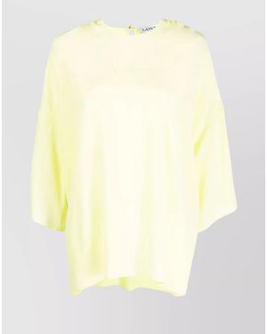 Lanvin Silk Round Neck Blouse - Yellow