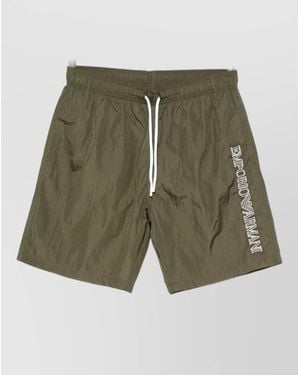 Emporio Armani Swim Shorts Side Pockets Tailored Design - Green