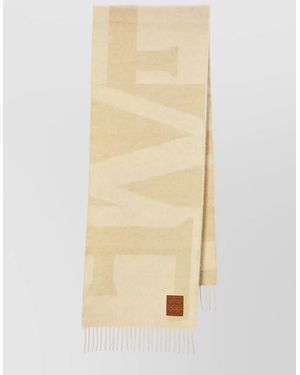 Loewe Cashmere Scarf - Natural