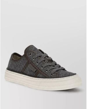 Brunello Cucinelli Suede Leather Low Top Sneakers - Multicolor