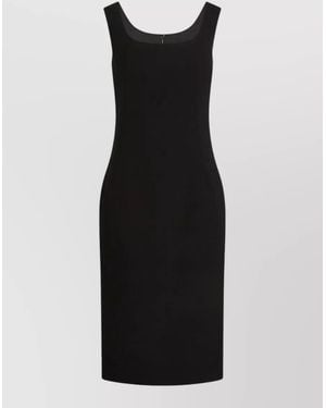 Dolce & Gabbana Virgin Wool Midi Dress - Black