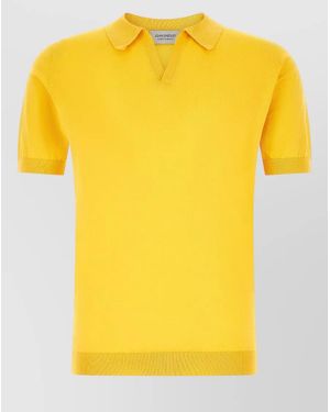 John Smedley Cotton Noah Polo Shirt - Yellow
