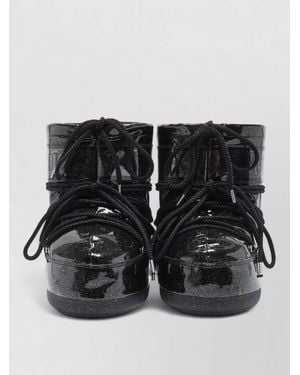 Moon Boot Icon Low Glitter Ankle Snow Boots - Black