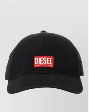DIESEL Baseball Hat Logo Detail And Curved Brim - Black