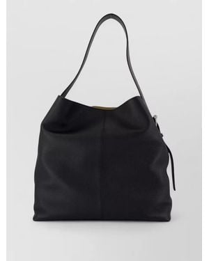 McQueen Calf Leather Shoulder Bag - Black