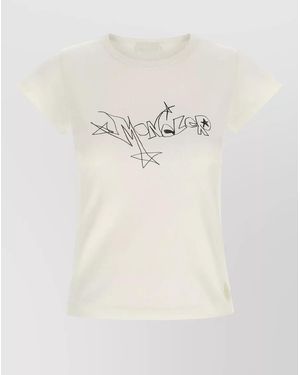 Moncler Graphic Print T-Shirt - Natural
