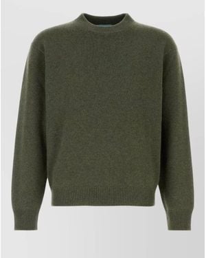 Prada Cashmere Crew Neck Sweater Long Sleeves - Green
