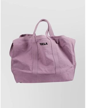 Tekla Cotton Large Tote Bag - Pink