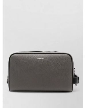 Tom Ford Leather Clutch Bag - Grey