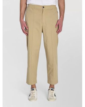 Barena Mid-Rise Wide-Leg Cropped Pants - Natural