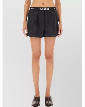 Moschino Virgin Wool Regular-Fit Tailored Shorts - Black
