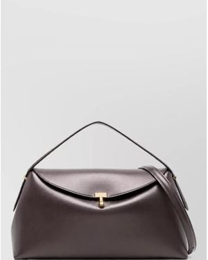 TOTEME Leather Top Handle Clutch Bag - Grey