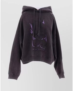 Acne Studios Oversized Skull Print Sweatshirt - Blue