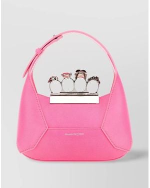 McQueen Mini Jewelled Hobo Bag - Pink