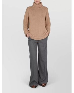 RED Valentino Wool Lurex Turtleneck Jumper Open Back - Multicolour