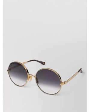 Chloé Sunglasses Ch0321S 005 Gradient Round Frame - Metallic