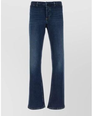 Gucci Stretch Denim Jeans Faded Five Pocket Design - Blue