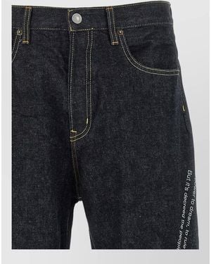 Undercover Power Message Denim Jeans Back Pockets - Blue