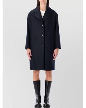 A.P.C. Wool Knee-Length Coat - Blue
