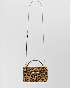Saint Laurent Gaby Vanity Bag Calf Leather Shoulder Bag - White