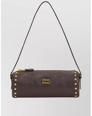 Miu Miu Leather Studded Pouch - Multicolor