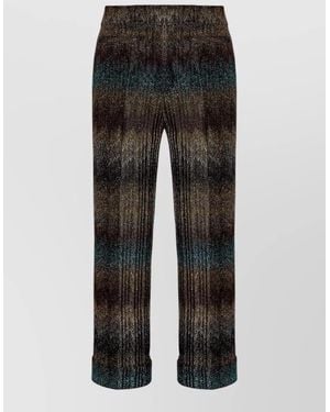 Missoni Metallic Snake-Pattern Flared Trousers - Black