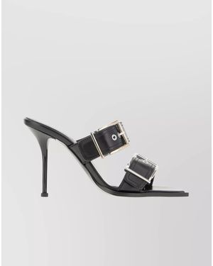 McQueen Leather Stiletto Sandals - Multicolour