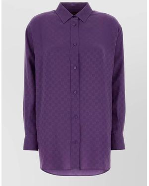 Gucci Gg Silk Shirt - Purple