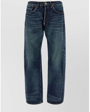 Junya Watanabe Belt Loops Contrast Stitching Faded Wash - Blue