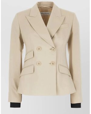 Max Mara Double Breasted Jacket And Waistcoat Tailoring - Natural